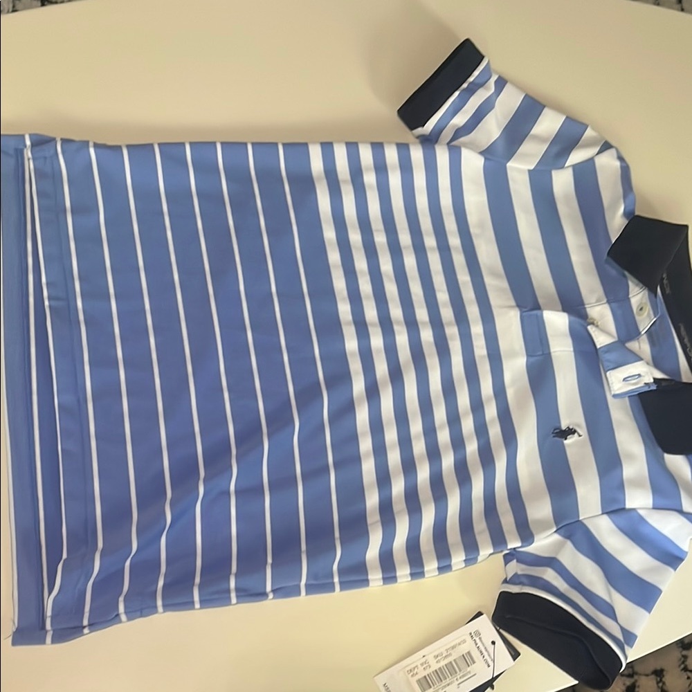 Polo Ralph Lauren Blue and White Striped Kids Polo Shirt